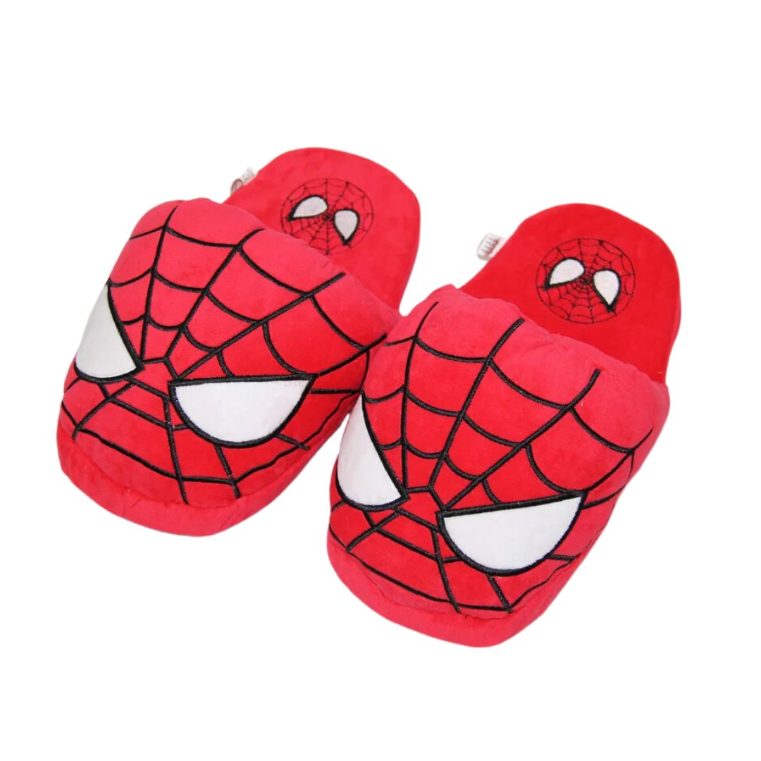 Pantuflas de Superhéroes Superman Spider Batman con suela antideslizante - mantienen tus pies cálidos y cómodos en casa