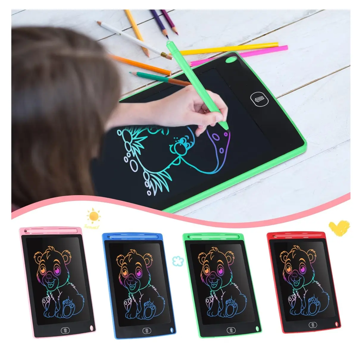 Tablero Pizarra Mágica Niños Lcd 12Pulga