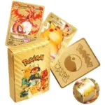Set de 55 cartas Pokemon doradas metalizadas de PVC - Sorprende a los coleccionistas con diseños exclusivos