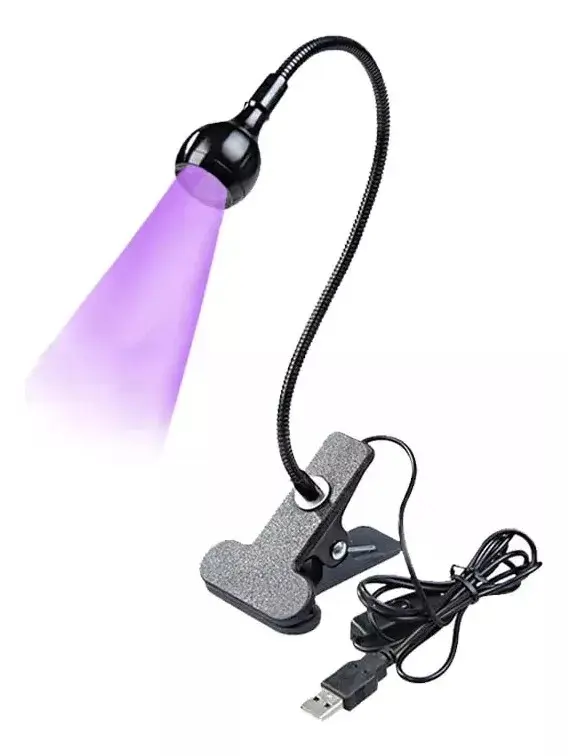 Set x2 Lámpara UV LED de cuello flexible para uñas y resina - Seca esmaltes rápidamente en cualquier lugar
