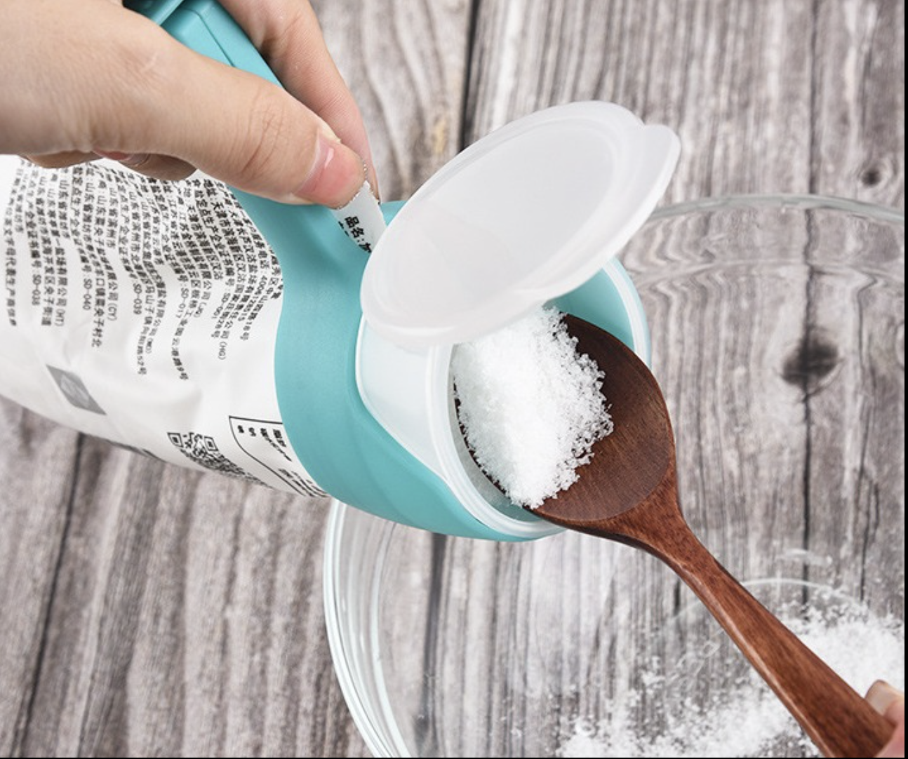 Clip tapa selladora para bolsas de cocina con boquilla vertedora - Conserva tus alimentos frescos y crujientes por más tiempo