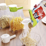 Clip tapa selladora para bolsas de cocina con boquilla vertedora - Conserva tus alimentos frescos y crujientes por más tiempo - Imagen 8