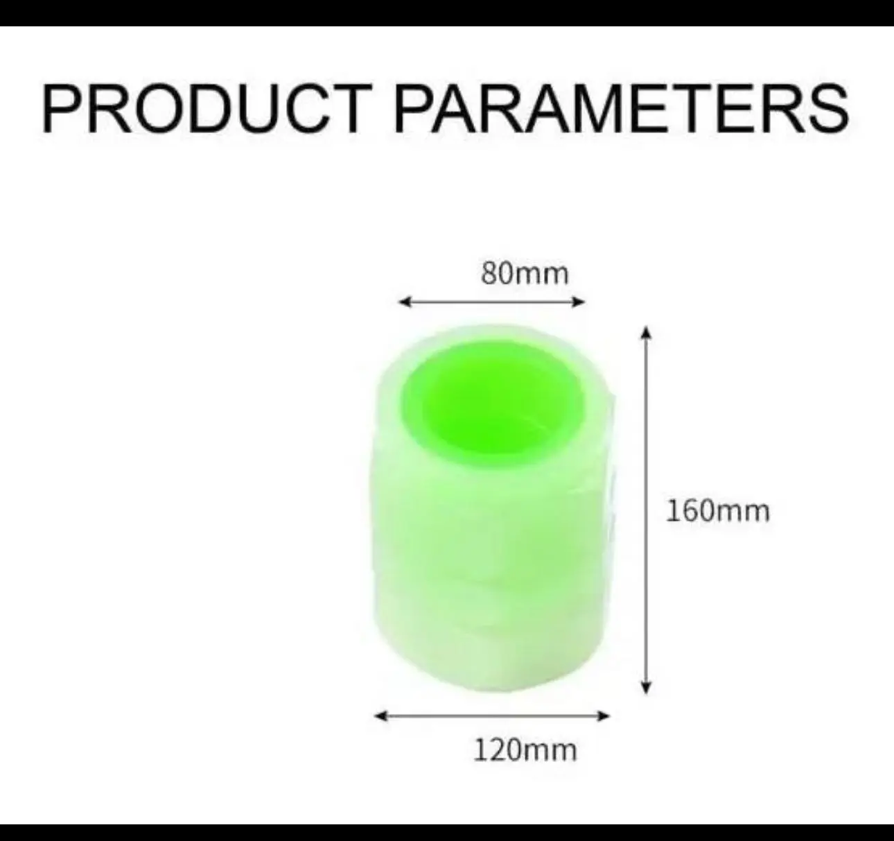 Set x4 tapas de válvula luminosas verdes fluorescentes para neumáticos de coche y motocicleta