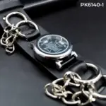 Pk6140-1 Reloj Aros Ycadena Cuero Unisex - Imagen 2