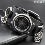 Pk6140-1 Reloj Aros Ycadena Cuero Unisex - Imagen 3
