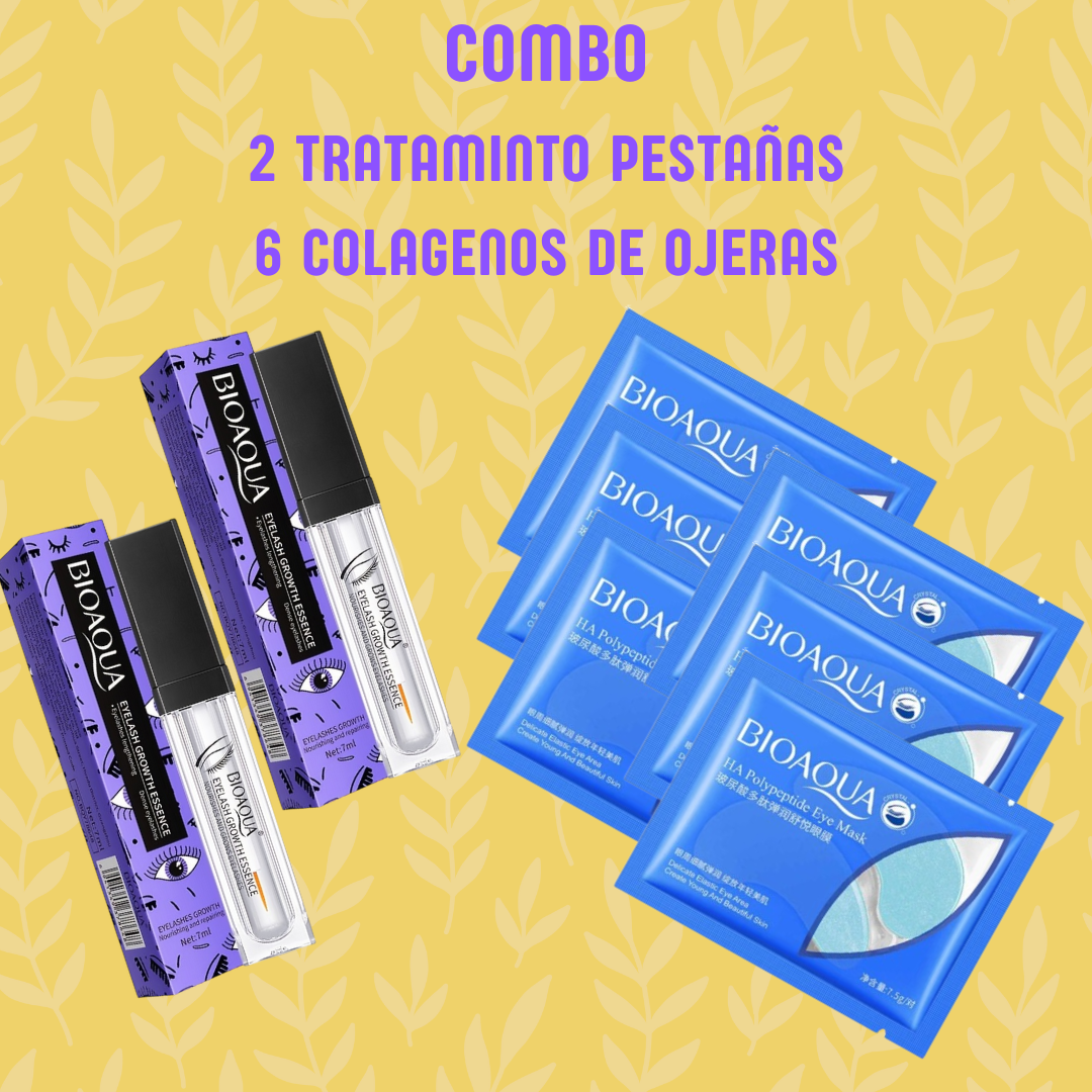 Sérum Alargador de Pestañas con Colágeno y Parches - Estimula el crecimiento natural y fortalece tu mirada
