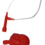 Máscara roja de terror sangrienta con kit de mangueras transparentes y conector en T para efecto de sangre falsa en Halloween