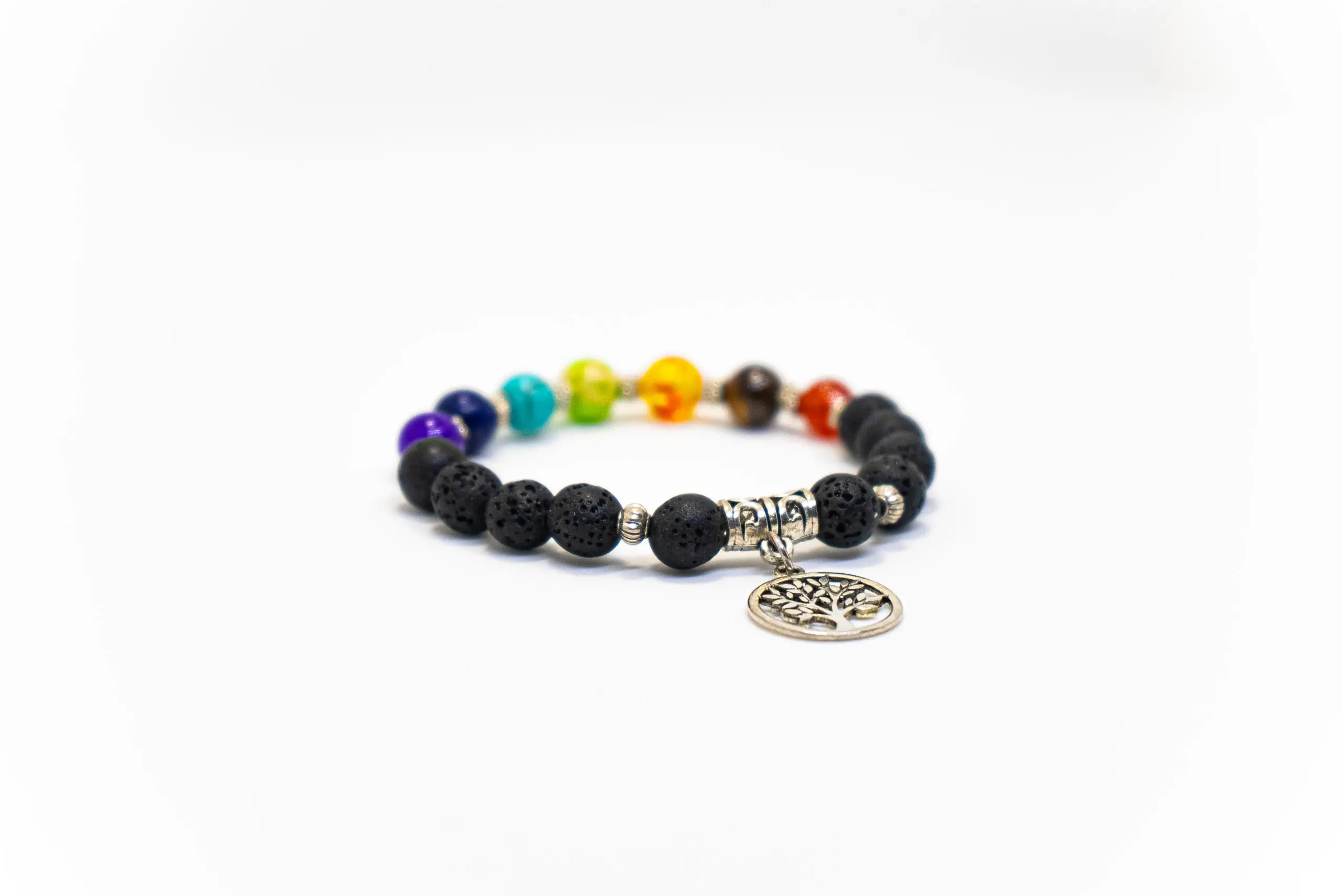 7 Chakras con Dije Árbol de La Vida