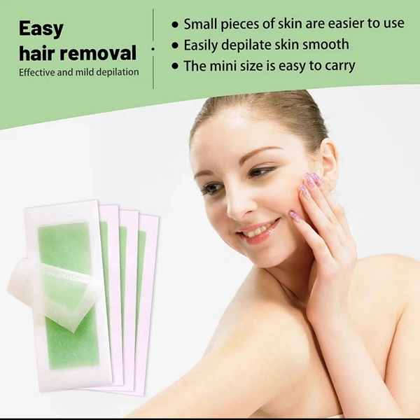 Bandas de cera depilatorias facial y corporal x2 cajas - Remueven el vello desde la raíz para conseguir una piel suave