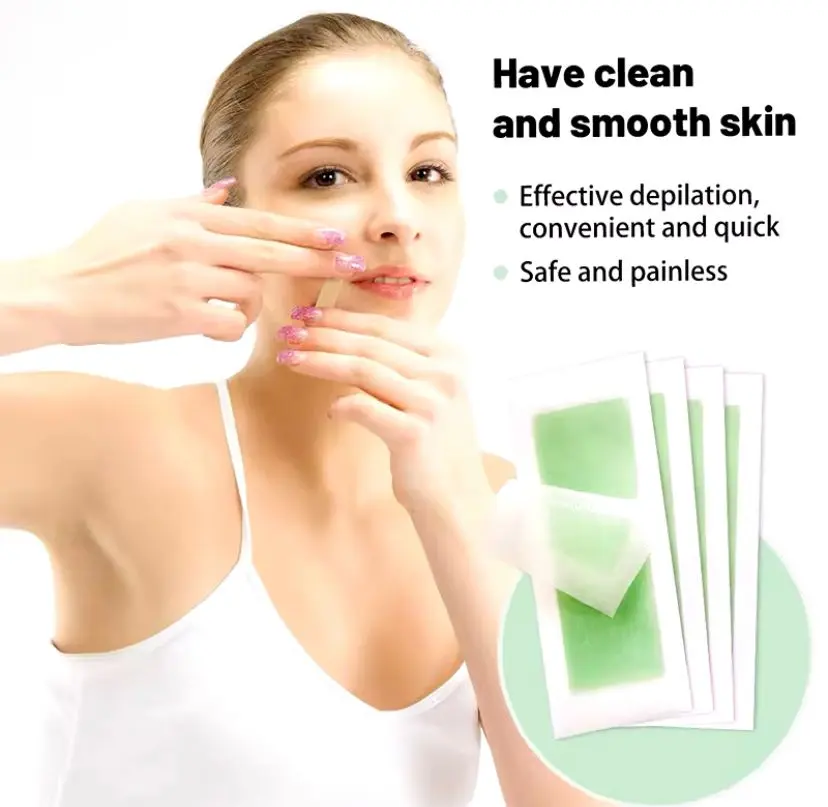 Bandas de cera depilatorias facial y corporal x2 cajas - Remueven el vello desde la raíz para conseguir una piel suave