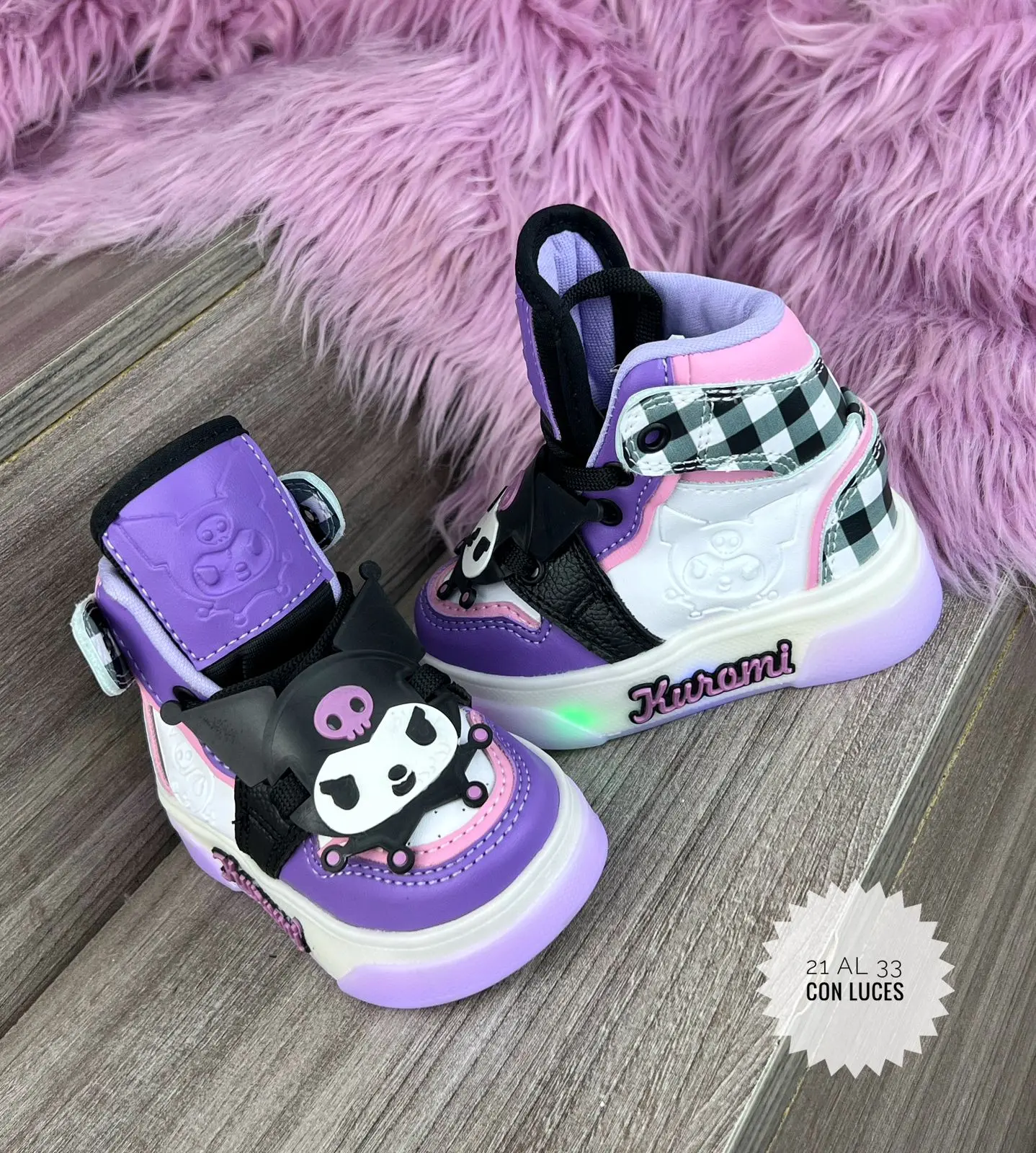 Kuromi Bota Cuadros Luces