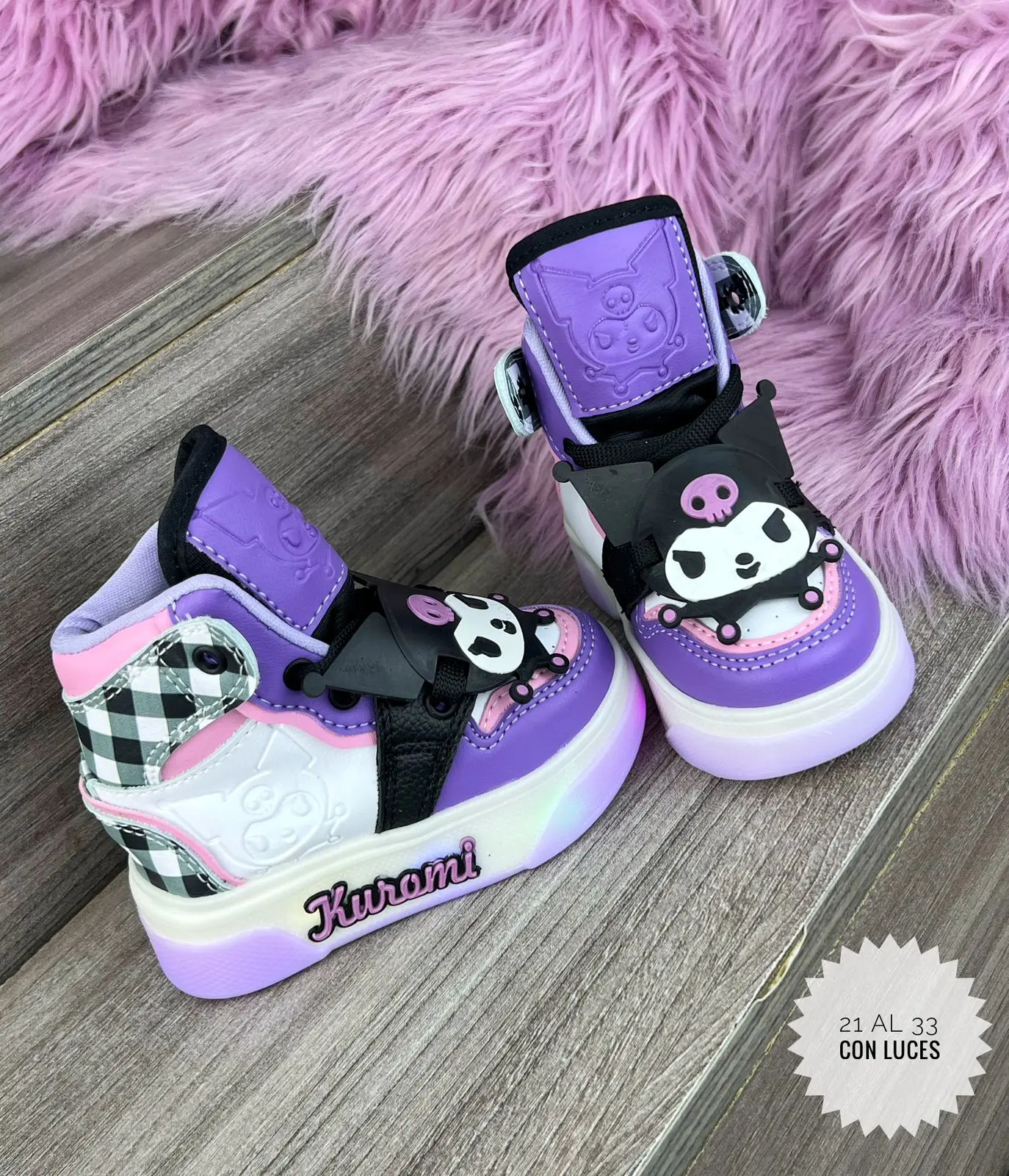 Kuromi Bota Cuadros Luces