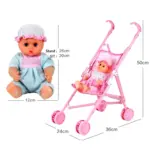 Cochesito Plegable con Muñeca - Imagen 2