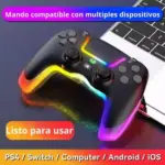 Control Joystick Inalámbrico RGB para PC Steam y PS4 - Disfrutas máxima precisión y versatilidad en cada partida