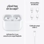 AirPods Pro 2 Inalámbricos con Cancelación Activa de Ruido - Disfrutas sonido envolvente y llamadas nítidas sin distracciones - Imagen 2