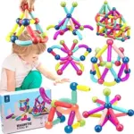 Bloques magnéticos de construcción 42 piezas - Estimula la creatividad infantil con figuras tridimensionales - Imagen 4