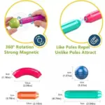 Bloques magnéticos de construcción 42 piezas - Estimula la creatividad infantil con figuras tridimensionales - Imagen 2