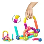 Bloques magnéticos de construcción 42 piezas - Estimula la creatividad infantil con figuras tridimensionales