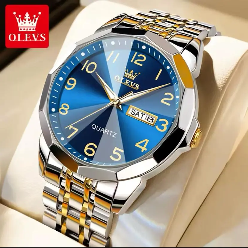 G11 Reloj Olevs Plata-Azul