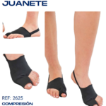 Vista frontal del empaque y diseño del corrector de juanetes para uso diario con calzado