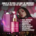 Set x2 serum especial piel de porcelana sobre fondo neutro