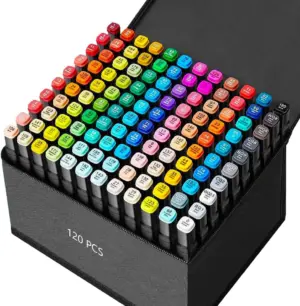 Plumones de punta de pincel 120 colores con doble trazo - Amplifica tu creatividad artística y diseña ilustraciones profesionales sin manchas