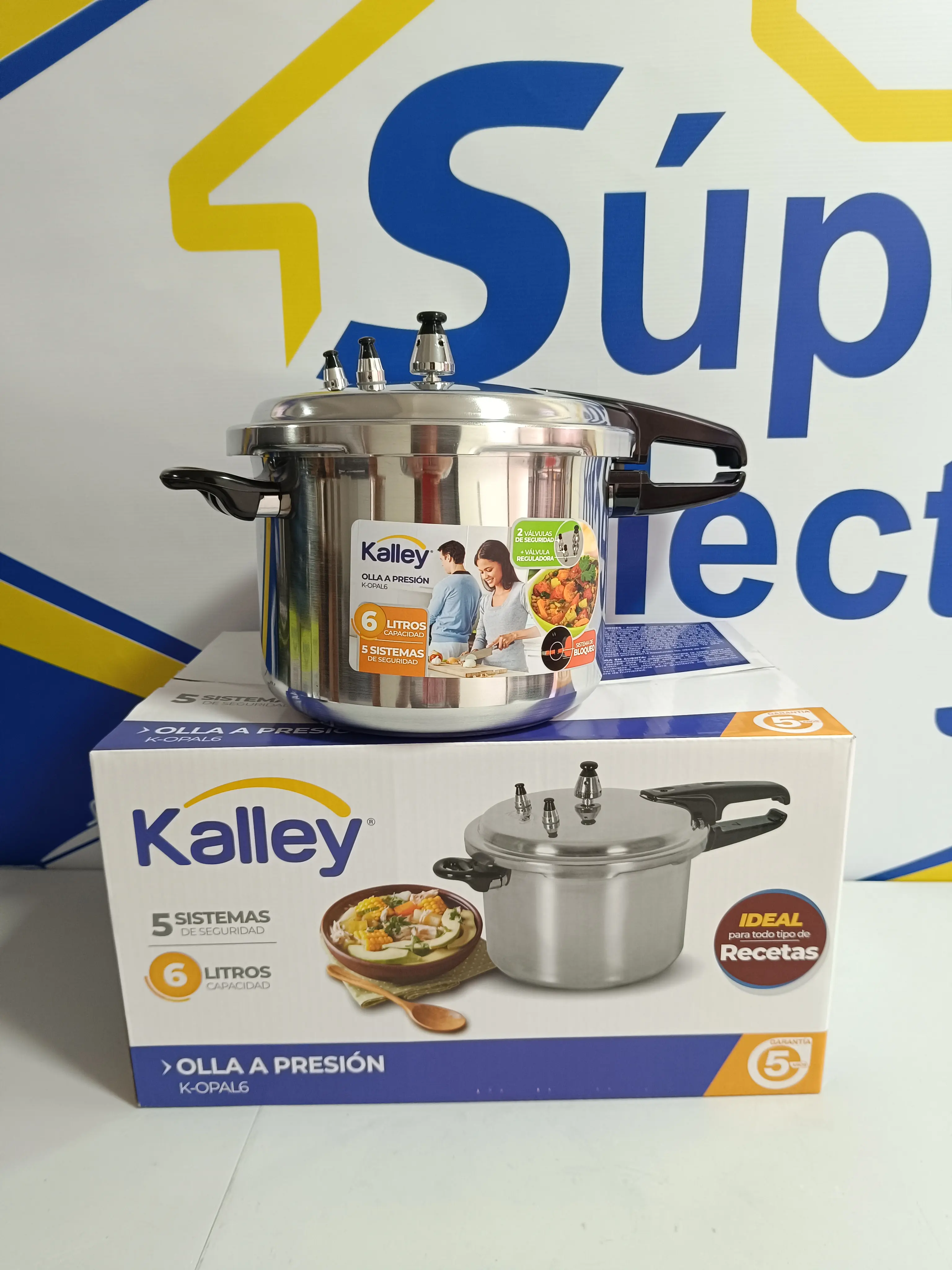 Olla Presión Kalley 6 Litros 3 Válvulas - Imagen 2