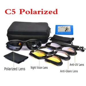 Set x2 Gafas de sol polarizadas para moto con lentes intercambiables - protegen tus ojos del viento y del sol