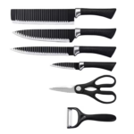 Set Cuchillos de Cocina X6 con Tijeras Multifuncionales - Prepara carnes y vegetales con máxima precisión - Imagen 4