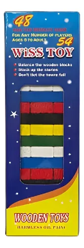 Juego de mesa Jenga torre de madera pequeño para destreza - Desarrolla la concentración familiar
