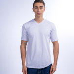 Camiseta de algodón Open End con cuello en V para hombre - Garantiza frescura y comodidad clásica durante todo el día - Imagen 3