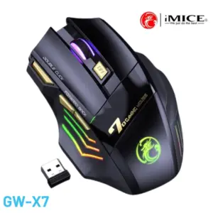 Mouse Gamer Inalámbrico Recargable iMice GW-X7 RGB 3200 DPI con 7 Botones