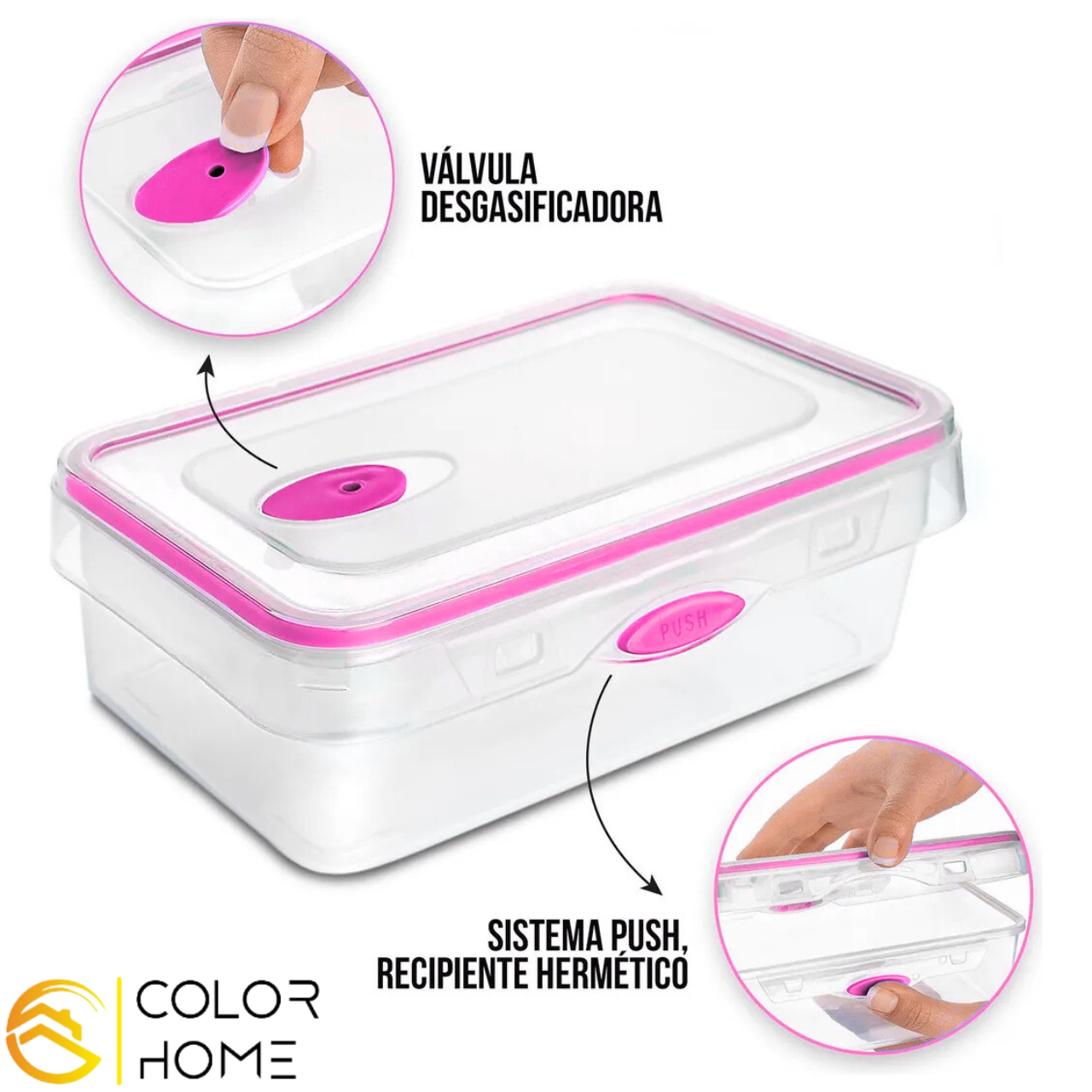 Uso del tapper de vidrio en horno microondas con válvula de vapor abierta para calentar almuerzos