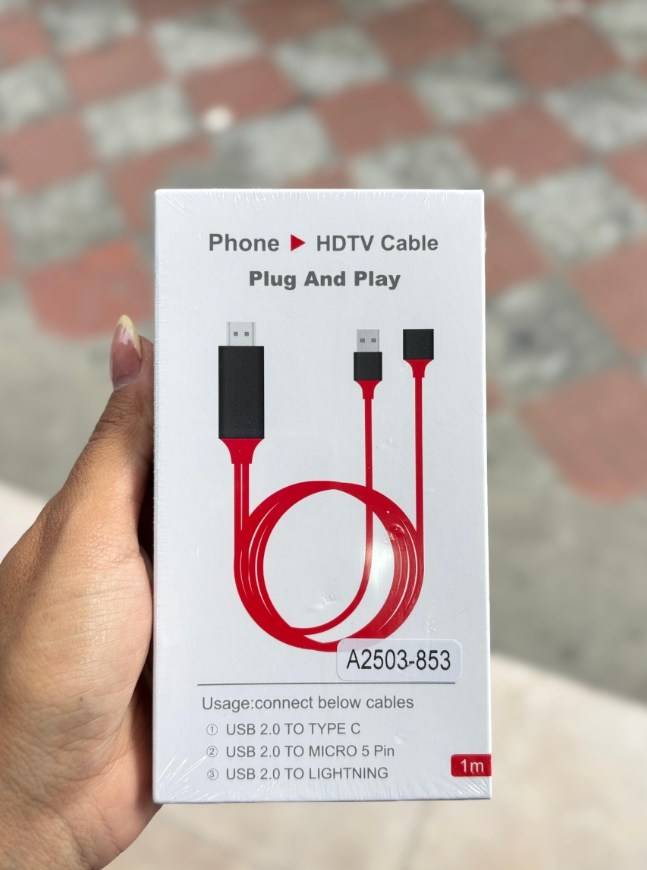 Cable HDMI universal 3 en 1 para celular - Duplica la pantalla de tu teléfono en alta definición