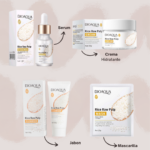 Kit facial de arroz Bioaqua 4 en 1 para rutina de cuidado facial