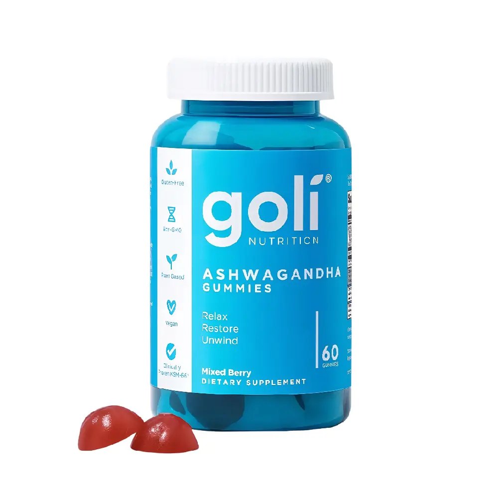 Gomas Goli Nutrition con Ashwagandha KSM-66 y extracto natural - Reducen el estrés diario para mejorar tu descanso nocturno