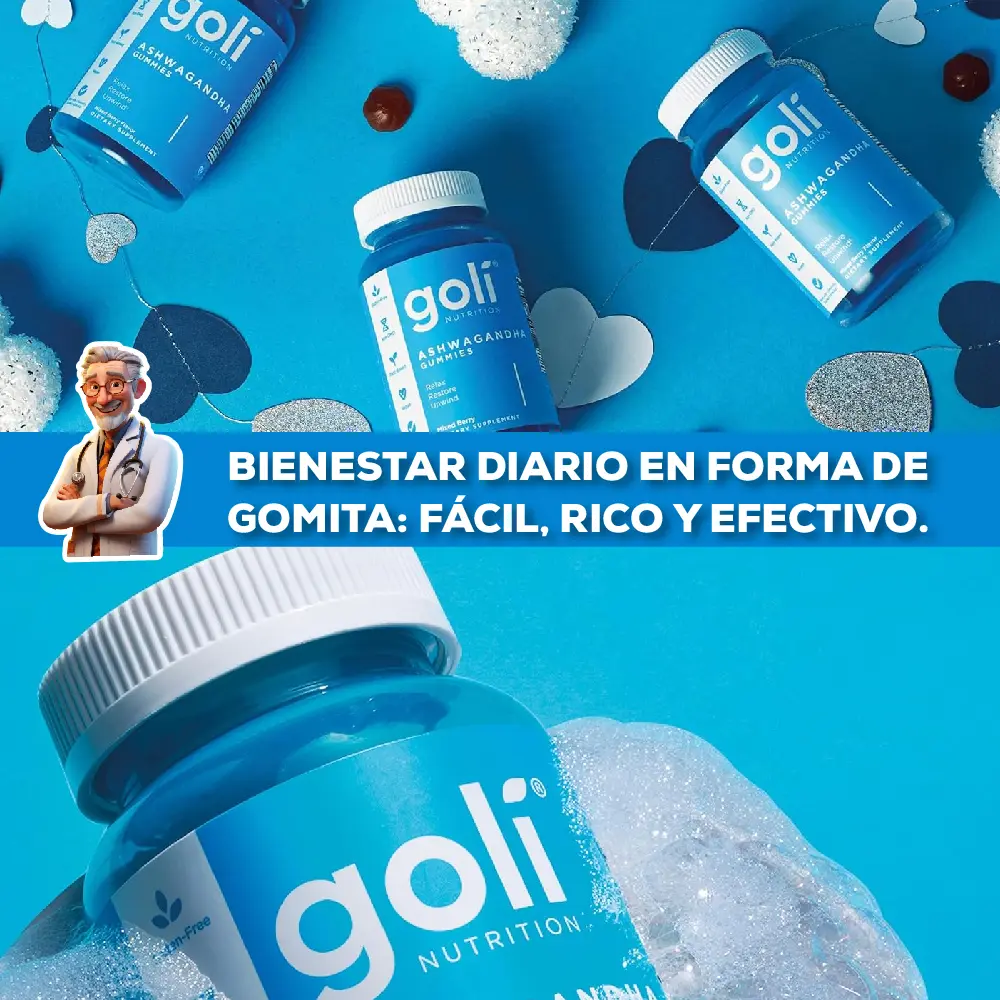 Gomas Goli Nutrition con Ashwagandha KSM-66 y extracto natural - Reducen el estrés diario para mejorar tu descanso nocturno