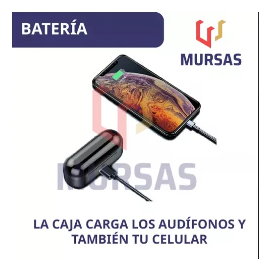 Set x2 Audífonos Inalámbricos F9 Bluetooth con Power Bank - Recarga tu celular mientras disfrutas música