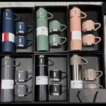 Termo para café de acero inoxidable con tres tazas - Mantiene la temperatura ideal durante todo el día - Imagen 2
