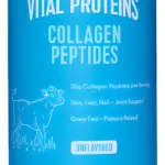 Envase azul de péptidos de colágeno Vital Proteins sin sabor de 680 g para el cuidado de la piel, cabello, uñas y articulaciones.