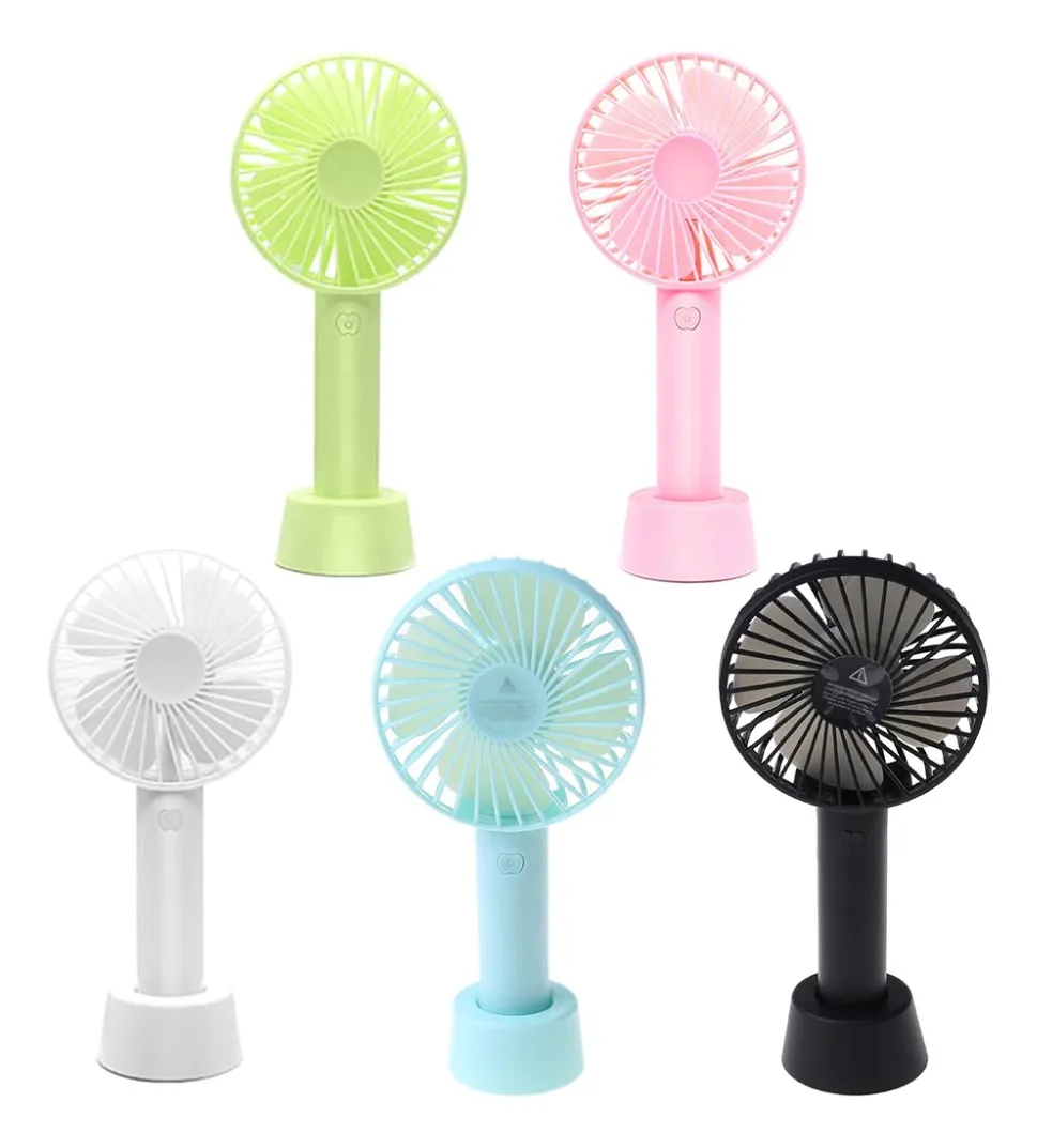 Set x2 Mini Ventilador Portátil Recargable USB de Tres Velocidades - Disfruta frescura constante en cualquier lugar sin depender de cables