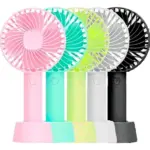 Set x2 Mini Ventilador Portátil Recargable USB de Tres Velocidades - Disfruta frescura constante en cualquier lugar sin depender de cables - Imagen 3