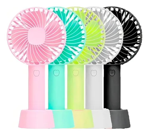 Set x2 Mini Ventilador Portátil Recargable USB de Tres Velocidades - Disfruta frescura constante en cualquier lugar sin depender de cables