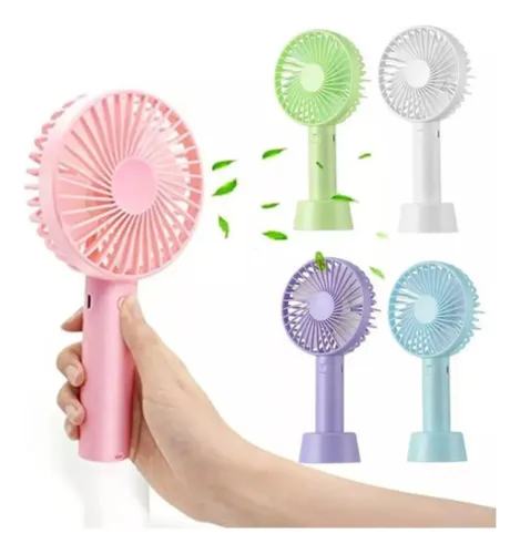 Set x2 Mini Ventilador Portátil Recargable USB de Tres Velocidades - Disfruta frescura constante en cualquier lugar sin depender de cables