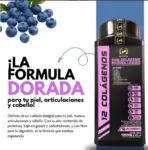 Colágeno Hidrolizado en Polvo 1200g con 12 Fuentes y Proteína Sabor Mora Azul - Fortalece tu piel cabello y articulaciones diariamente - Imagen 2