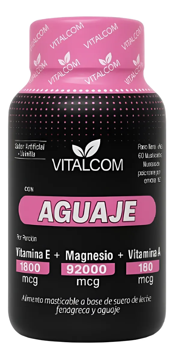 Suplemento de Aguaje y Fenogreco masticable - Regula el equilibrio hormonal de la mujer