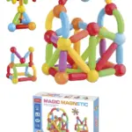 Juego de bloques magnéticos educativos con piezas seguras - Desarrolla la creatividad infantil y estimula el pensamiento lógico - Imagen 4