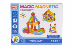 Juego de bloques magnéticos educativos con piezas seguras - Desarrolla la creatividad infantil y estimula el pensamiento lógico