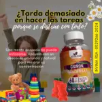 Gomitas masticables infantiles de cidrón y manzanilla - Mejoran el descanso nocturno y favorecen la concentración