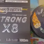 Sedal de pesca trenzado Strong X8 de 100m y 22lb - garantiza máxima resistencia y lances precisos en tus jornadas